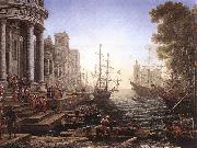 Claude Lorrain Port Scene with the Embarkation of St Ursula fgh painting